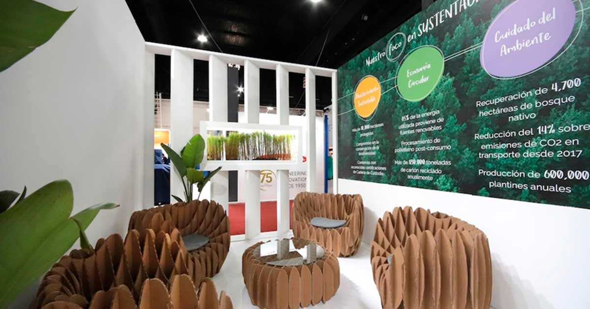 Stand con materiales certificados y diseño pensado para reutilización